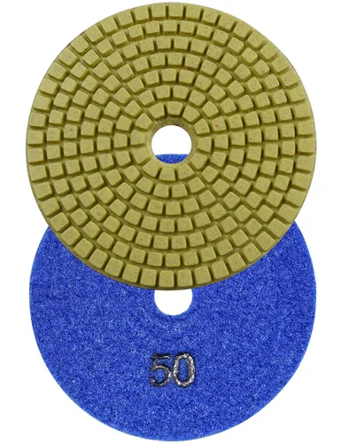 Miniatura 6 de Almohadillas húmedas de pulido de diamante de 4 pulgadas para lijar piedra mármol granito encimera 7 piezas conjunto de grano mixto 50-3000
