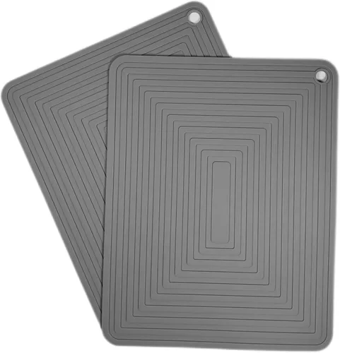 Juego de salvamanteles de silicona, salvamanteles para platos calientes, ollas y sartenes calientes, 9 x 12 pulgadas, almohadillas calientes de A: