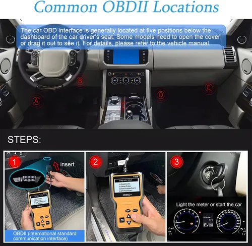Miniatura 4 de AUCELI Escáner OBD2 Lector de Códigos para Check Engine del Automóvil, Herramienta de Diagnóstico CAN, Lee y Borra Códigos de Falla, Sonda