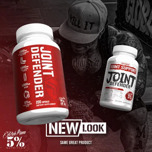 Miniatura 2 de 5% Nutrition Rich Piana Joint Defender Suplemento máximo de apoyo articular Colágeno, glucosamina, condroitina, curcumina de cúrcuma con pimienta
