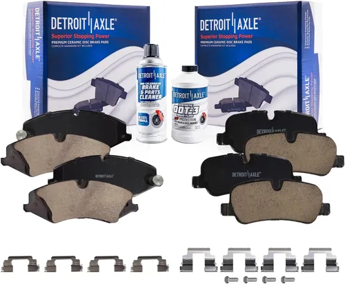 Miniatura 103 de Detroit Axle - Pastillas de Freno Delantero para Mercedes- Benz C230 C250 C300 SLK250, Pastillas de Freno Cerámica w/Reemplazo de Hardware