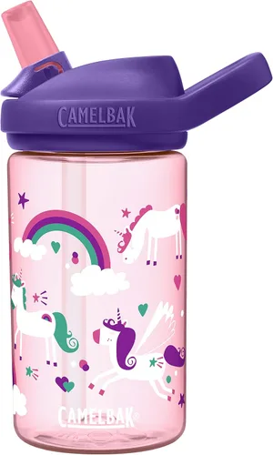 Miniatura 19 de CamelBak Eddy+ Kids Water Bottle with Bite Valve Straw, Leak‑Resistant Easy‑Sip Design for Everyday Hydration, 14oz Kids Monstruos de Skate