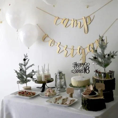 Miniatura 7 de 1 PIEZA Decoración para Tarta Feliz Dulces 16 con Purpurina Palillo para Tarta de 16 Cumpleaños Brindis por 16 Años Dulces 16 Decoración de Tarta