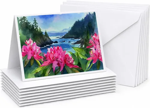 Miniatura 38 de Caroline's Treasures DAC1709GCA7P - Tarjetas de felicitación y sobres de arándanos de Texas en acuarela, paquete de 8 tarjetas en blanco con sobres