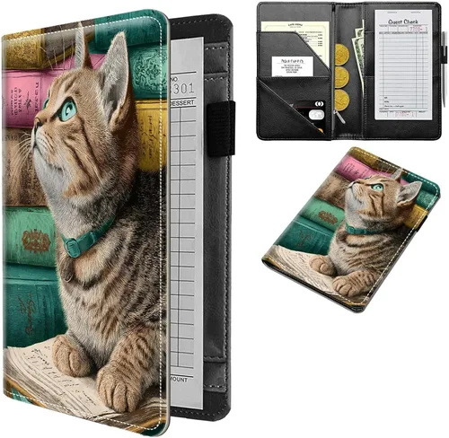 Miniatura 28 de Diseña Tus Propios Libros de Servicio con Nombre e Iniciales para Camareras, Dikoer Libro de Servicio de Camarero Personalizado con Nombre