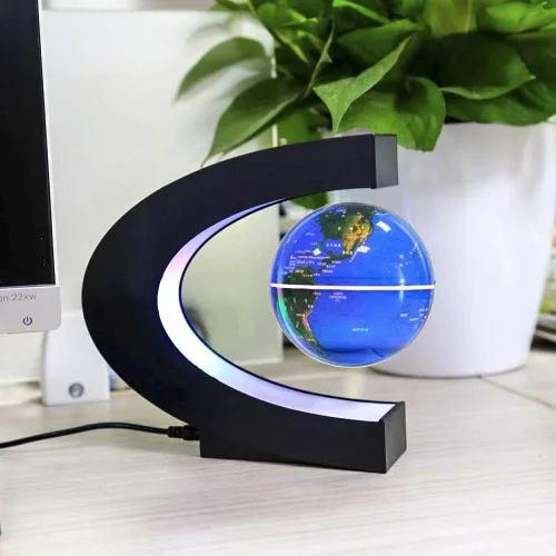 Miniatura 2 de MOKOQI - Globo levitante magnético con luz LED, regalo tecnológico genial para hombres, padres, niños y niñas, regalos de cumpleaños para niños, Azul