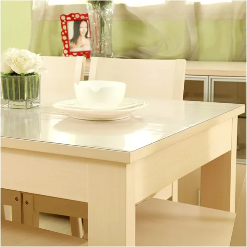 Miniatura 4 de Protector de mesa de comedor transparente, impermeable, plástico para cocina, mantel de PVC, rectangular, para comedor