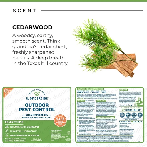 Miniatura 7 de Wondercide - EcoTreat - Spray para control de plagas para exteriores listo para usar con aceites esenciales naturales - repelente de mosquitos