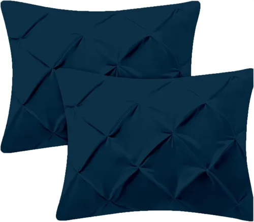 Miniatura 12 de Kotton Culture Juego de 2 fundas de almohada plisadas de 24 x 24 pulgadas, fundas de almohada decorativas, 100% algodón egipcio de 600 hilos, aptas
