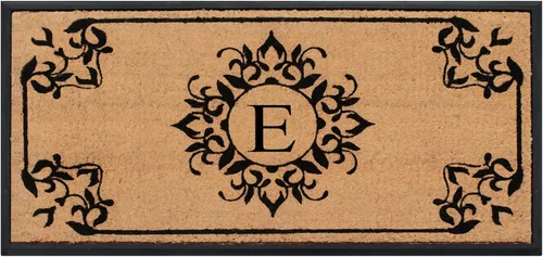 Miniatura 12 de A1HC - Tapete de puerta con monograma de fibra de coco natural para puerta delantera, 24 x 48, felpudo duradero tratado anti-desprendimiento