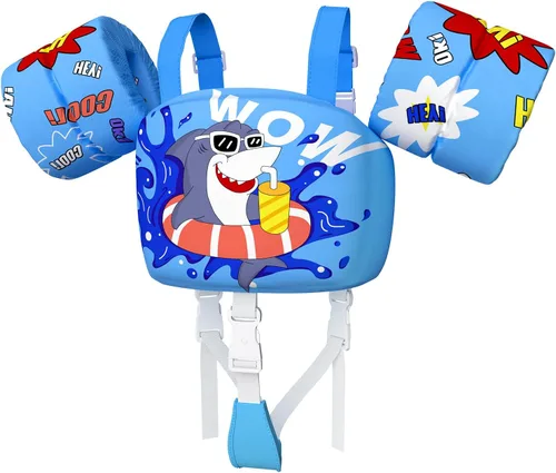 Miniatura 20 de Chaleco de natación para niños pequeños, apto para niños de 28 a 70 libras, flotadores para niños y niñas, ayuda a la natación, entrenamiento, traje
