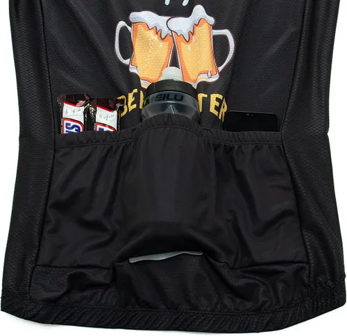 Miniatura 5 de BIKE BEER Bike Now Maillot de ciclismo Jersey de cerveza para hombre, camiseta de ciclismo XXL, color negro, Negro