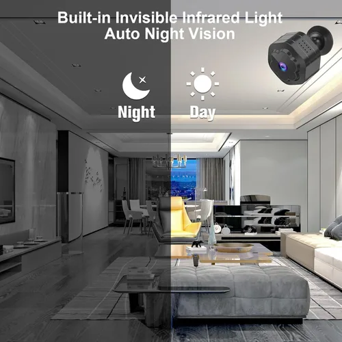Miniatura 5 de Cámara de seguridad WiFi para interiores, cámara de niñera, mini cámaras inalámbricas 4K Ultra HD para bebés, mascotas, alertas de detección