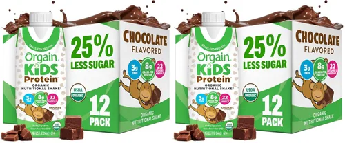 Miniatura 9 de Orgain Organic Kids - Batido nutricional de proteínas para niños, chocolate, aperitivos saludables para niños, 8g de proteína láctea, 3g de fibra