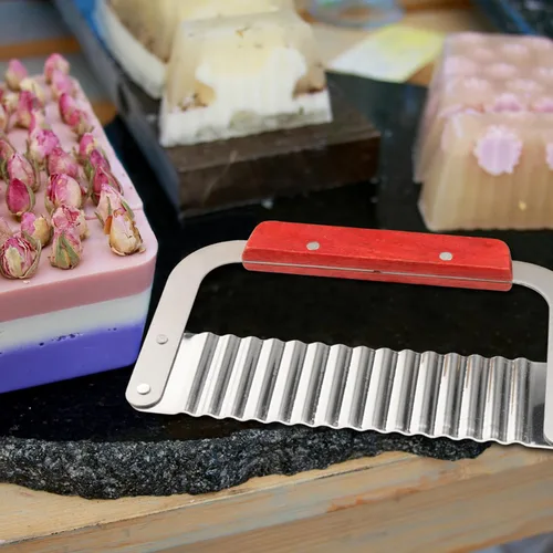 Miniatura 5 de Juego de 5 moldes de silicona para jabón de 45 onzas, juego flexible de 2 moldes rectangulares para hacer jabón con 1 molde de jabón de madera, 1
