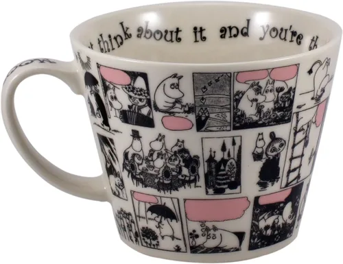 Miniatura 3 de 山加商店 Yamaka Shoten MOOMIN MM321-36 Nueva Taza de Sopa de Porcelana Bon (Taza de Sopa), Negro y Blanco, Aprox. φ4.1 x 3.3 pulgadas (105 x 85 mm)