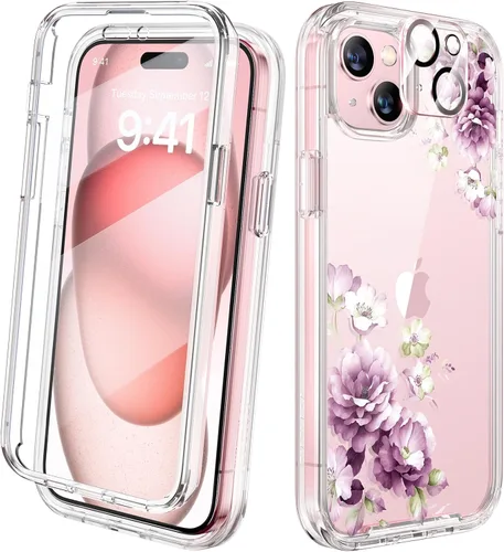 Miniatura 206 de Diaclara - Funda compatible con iPhone 11, carcasa resistente de cuerpo completo con protector de pantalla integrado sensible al tacto y Transparente
