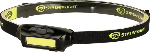 Streamlight 61702 Bandit - Linterna frontal LED recargable por USB de 180 lúmenes con correa elástica para la cabeza, clip y cable USB, color negro