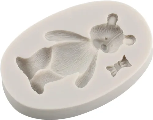 Miniatura 8 de Moldes de silicona para fondant de oso para decoración de pasteles de oso de peluche, decoración de cupcakes, pasta de goma de mascar de azúcar