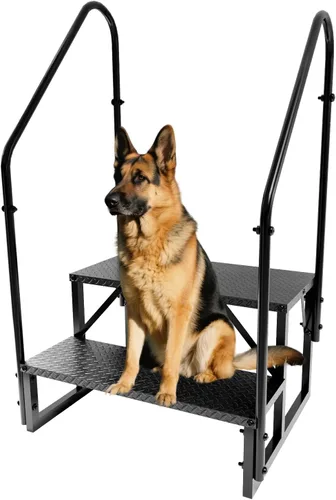 Miniatura 8 de Pasos de RV con pasamanos, escaleras de RV de 3 pasos con capacidad de carga de 660 lbs, escalera con panel antideslizante, escaleras para casas