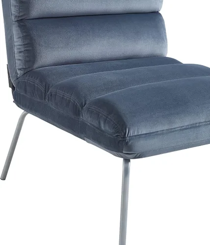 Miniatura 6 de Classic Brands Eternity - Silla decorativa tapizada sin brazos, azul, moderna de mediados de siglo, ergonómica