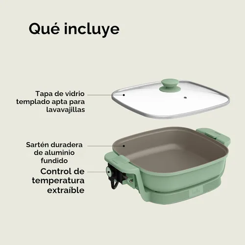 Miniatura 6 de Sartén Eléctrica Bella Make & Take, Utensilios de cocina Fits-anywhere™, Revestimiento Cerámico EverGood™, Temperatura Ajustable y Tapa de Vidrio