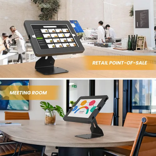 Miniatura 2 de Soporte para tablet compatible con iPad de 10.2 pulgadas, generación 7, 8, 9ª, de metal pesado, giratorio, giratorio, para escritorio