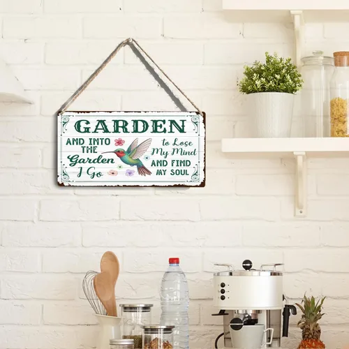 Miniatura 2 de Letrero de pared de jardín vintage para exteriores, regalos de jardinería para mujeres, jardineras, granja, patio, casa de campo, invernadero