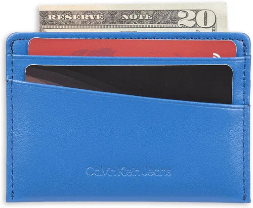 Miniatura 5 de Calvin Klein Juegos de cartera de cuero RFID delgado minimalista para hombre