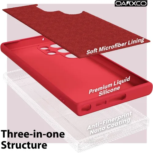 Miniatura 5 de oakxco Funda para teléfono Samsung Galaxy S22 Ultra de silicona líquida, linda delgada fina suave de goma TPU cubierta de gel suave para mujeres