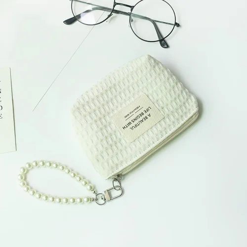 Miniatura 2 de Mini bolsa de maquillaje, bolsa de cosméticos bolsa de lápiz labial bolsa de viaje portátil con cremallera maquillaje bolsa monedero para mujer
