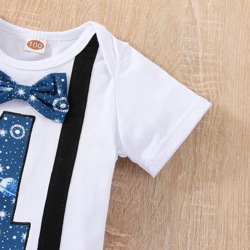 Miniatura 6 de vivifayee Conjunto de pantalones y tirantes para bebé niño de un primer cumpleaños