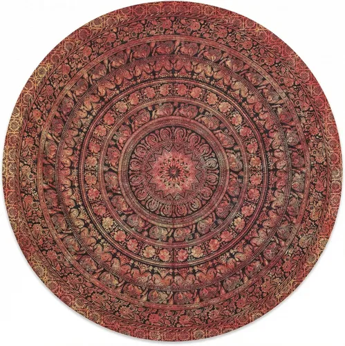 Miniatura 23 de Craft Trade - Tapiz de algodón indio con mandala para pared, decoración estética boho hippie para sala de estar, meditación y dormitorio - Amarillo