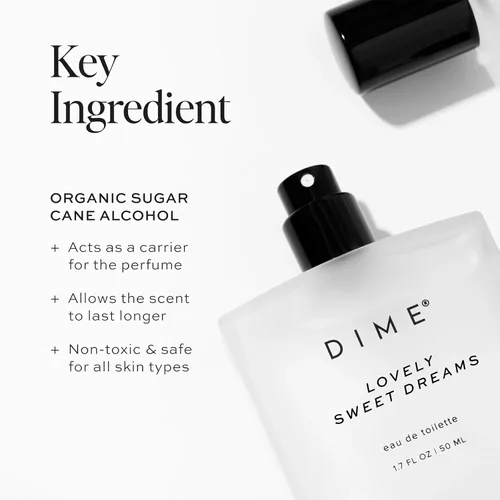 Miniatura 3 de DIME Beauty Perfume Lovely Sweet Dreams, 1.7 oz / 1.7 fl oz – Aroma cálido de vainilla y floral, hipoalergénico, perfume limpio, Eau de Toilette