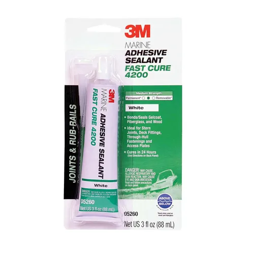 3M TALC Marine Sellador Adhesivo de Curado Rápido 4200 (05260) - Sellador Adhesivo Flexible Semi-Permanente para Barcos y Aplicaciones Marinas -