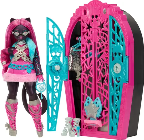 Miniatura 8 de Monster High Skulltimate Secrets - Juego de muñecas y accesorios, Hauntlywood Mysteries Clawdeen Wolf con armario revelador y más de 19 sorpresas