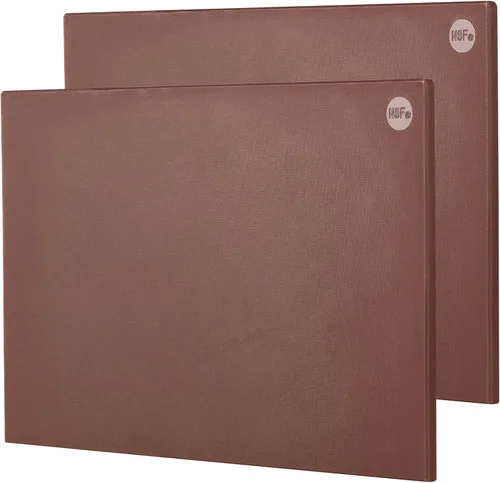 Miniatura 16 de CURTA Paquete de 2 tablas de cortar verdes para cocina, 20 x 14 x 0.5 pulgadas, tabla de cortar comercial de plástico codificado con superficie