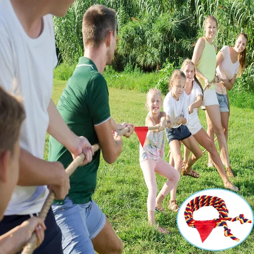 Miniatura 2 de Cuerda de tira y afloja para niños y adultos, césped al aire libre, reunión familiar, juegos de fiesta de cumpleaños, juegos de picnic al aire Azul