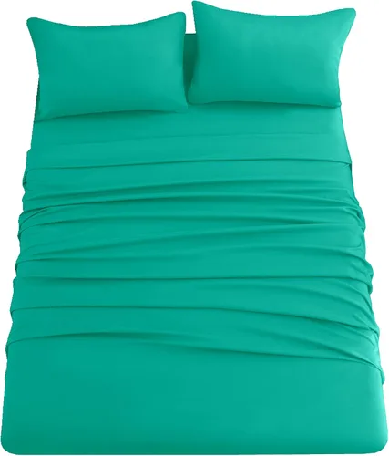 Miniatura 26 de Sfoothome Juego de sábanas King – Juego de cama de 4 piezas de lujo para hotel, bolsillo extra profundo, juego de ropa de cama serie 1800, Rosa