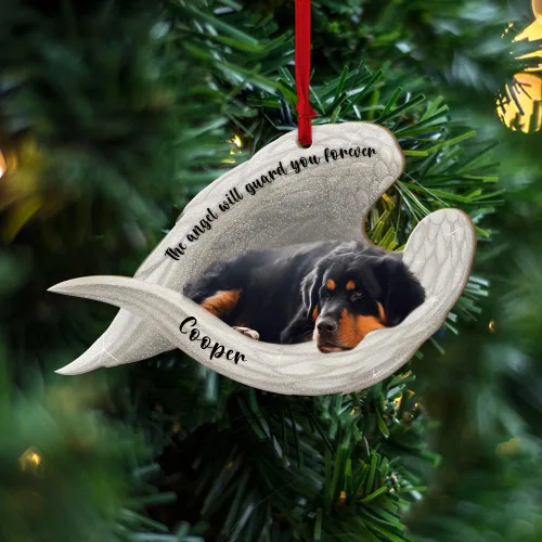 Miniatura 19 de Adorno plano 2D personalizado conmemorativo de perro bulldog – Adorno de memoria de perro, alas de ángel conmemorativas para mascotas, regalo