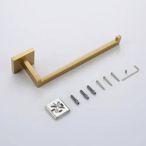 Miniatura 8 de TASTOS Toallero de mano de acero inoxidable de alta calidad, anillo cuadrado para toalla de mano resistente montado en la pared, moderno toallero