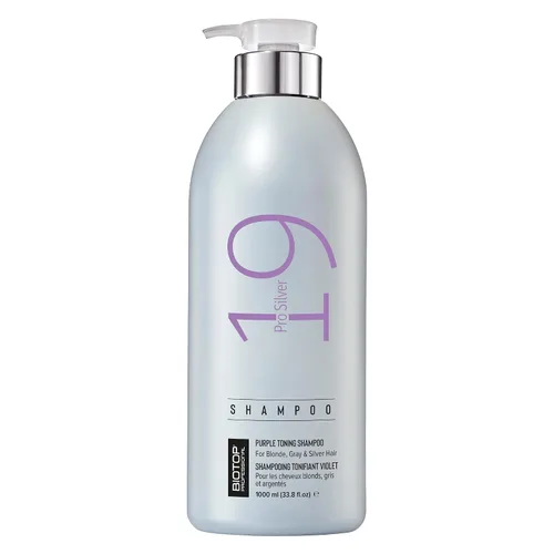 Miniatura 7 de Biotop Professional 19 Pro Silver Shampoo - Champú morado para neutralizar los tonos amarillos y cobrizos, hecho con aceite de girasol y vitamina E