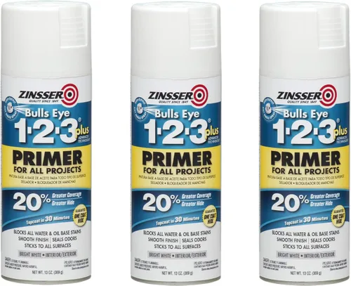 Miniatura 3 de Zinsser 272479 Bulls Eye 1-2-3 Plus Spray Primer, 13 onzas, Blanco
