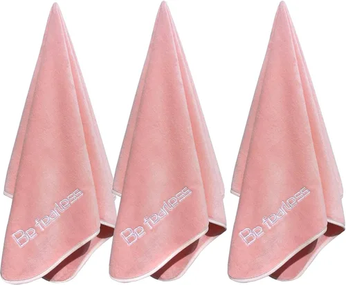 Miniatura 19 de Toallas de microfibra para gimnasio de tamaño grande súper suaves para ejercicio, fitness, deportes, entrenamiento, 380-GSM 15 pulgadas x 31