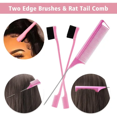 Miniatura 5 de Goiple 11 piezas Kit de peluca para pelucas de encaje frontal para principiantes, palo de cera para cabello, banda elástica de fusión de encaje