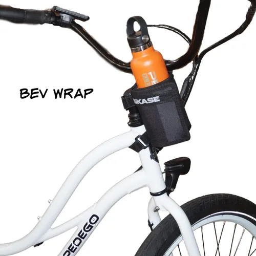 Miniatura 6 de BiKase BEV Wrap: Soporte para botella de agua para bicicleta Soporte universal aislado para eBike Sujetadores de gancho y bucle antideslizantes