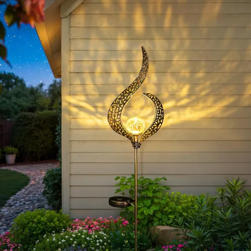 Miniatura 5 de Homeimpro Luces solares para exteriores, luces LED impermeables para jardín, césped, patio o patio Flower 1Pack