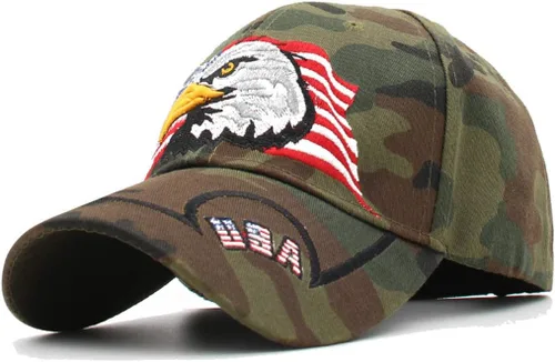 Miniatura 9 de Anna-Kaci Gorra de béisbol con velcro ajustable en relieve en 3D con bandera estadounidense de Estados Unidos