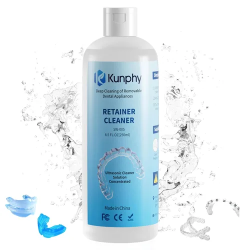 Miniatura 11 de KUNPHY Máquina Limpiadora Ultrasónica de Retenedores 2026, Cápsula de Limpieza Dental de 48 kHz para Brackets, Protector Nocturno, Protector Bucal