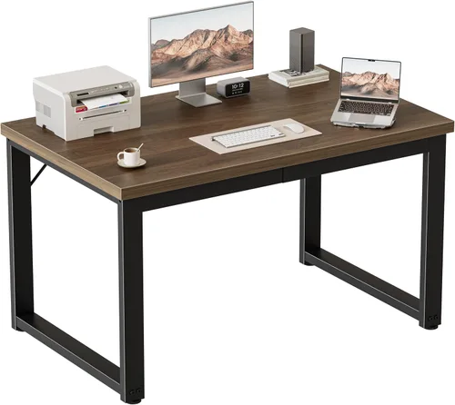 Miniatura 15 de Mericonia Escritorio para computadora de 40 pulgadas, escritorio ejecutivo moderno y grueso, mesa de escritura simple resistente para el hogar, roble
